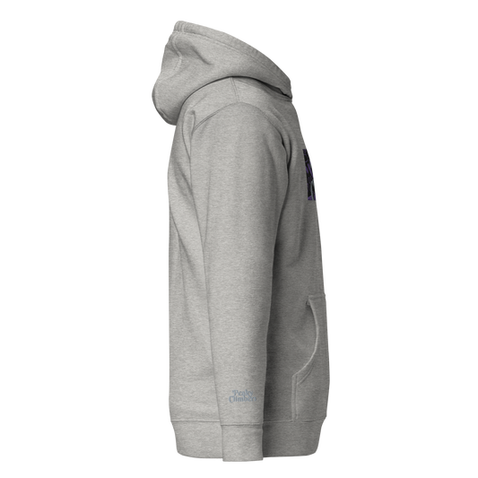 Purple Spray Hoodie Brodé