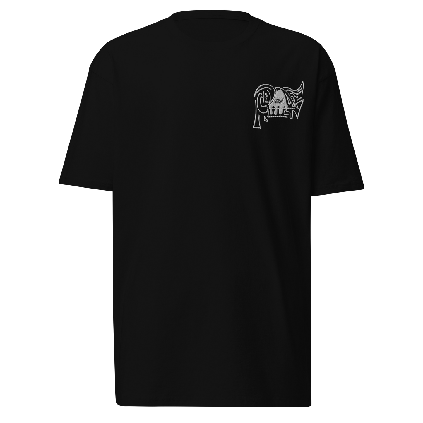 Simple Black T Shirt PCW RAW street lines