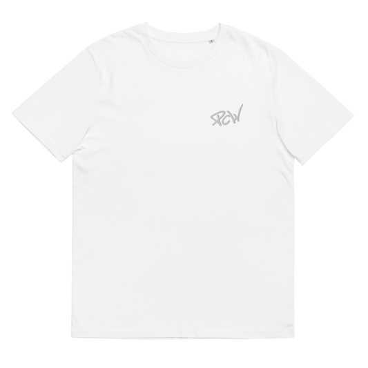 T Shirt PCW Simple Broderie White/White