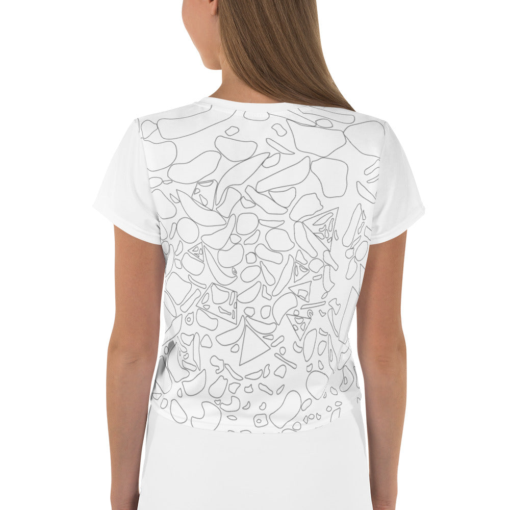 Tshirt femme court Peaky All Over SPRAY Blanc